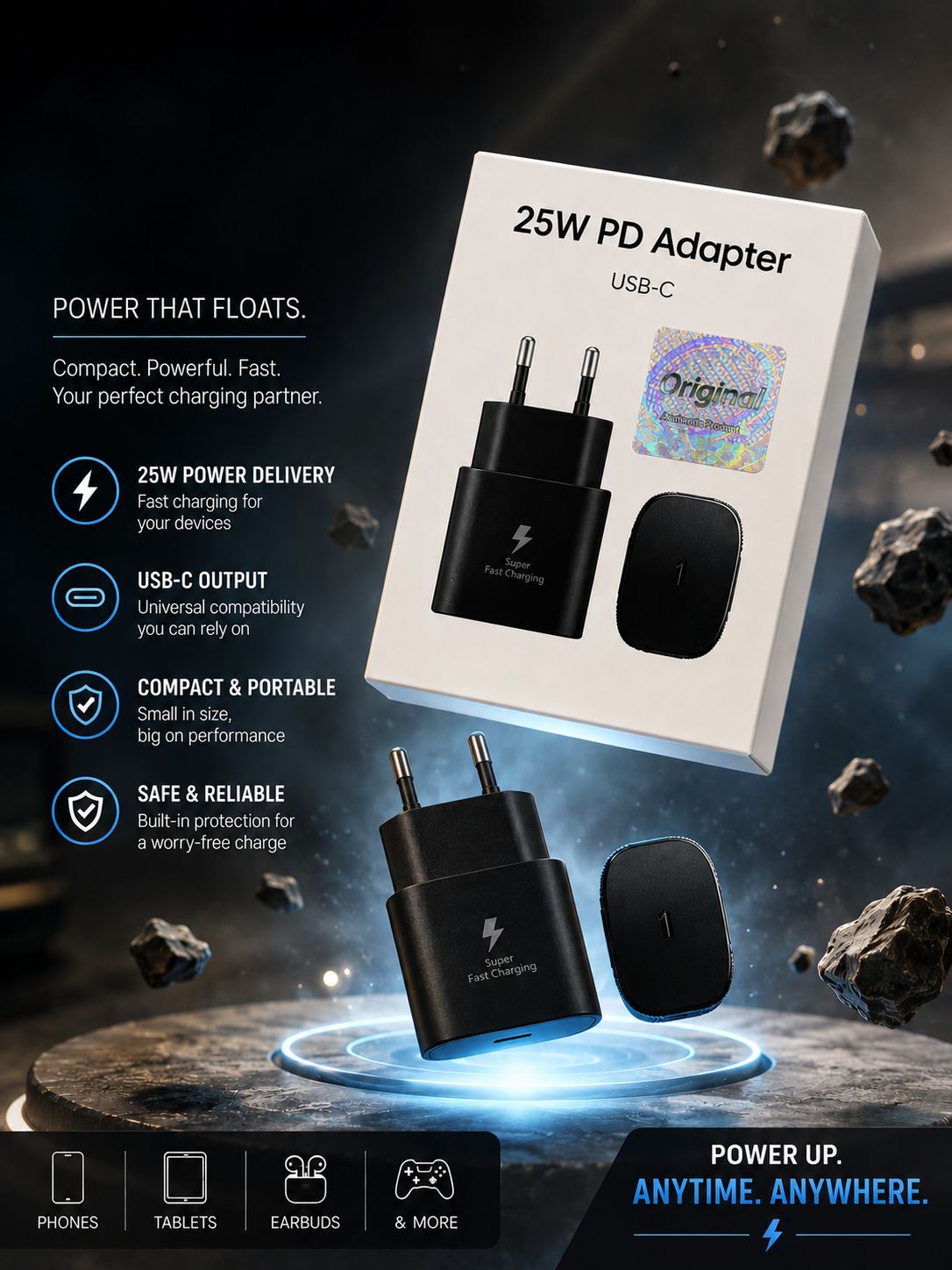 Samsung 25W PD Power Adapter | USB-C Fast Charger