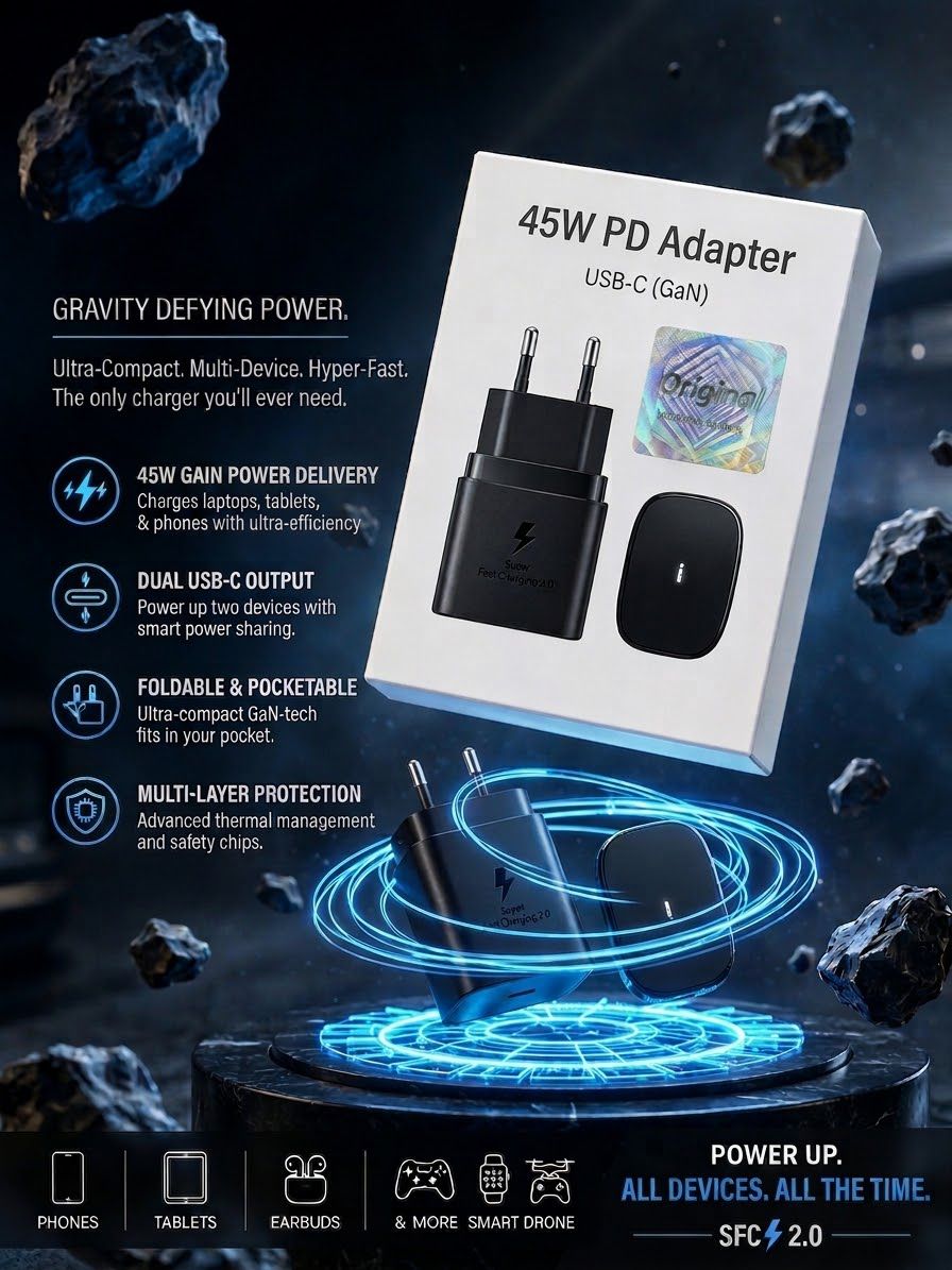 Samsung 45W Fast Charger | USB-C PD Power Adapter