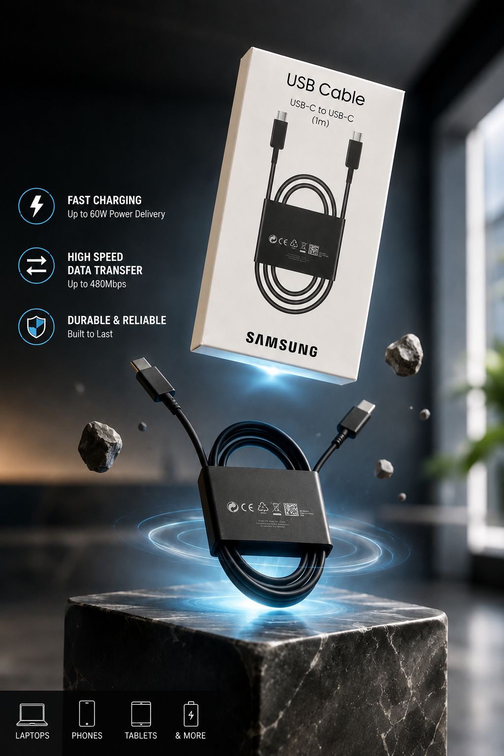 USB-C, Type-C, Lightning and charging cables at Phone Gadget Pakistan