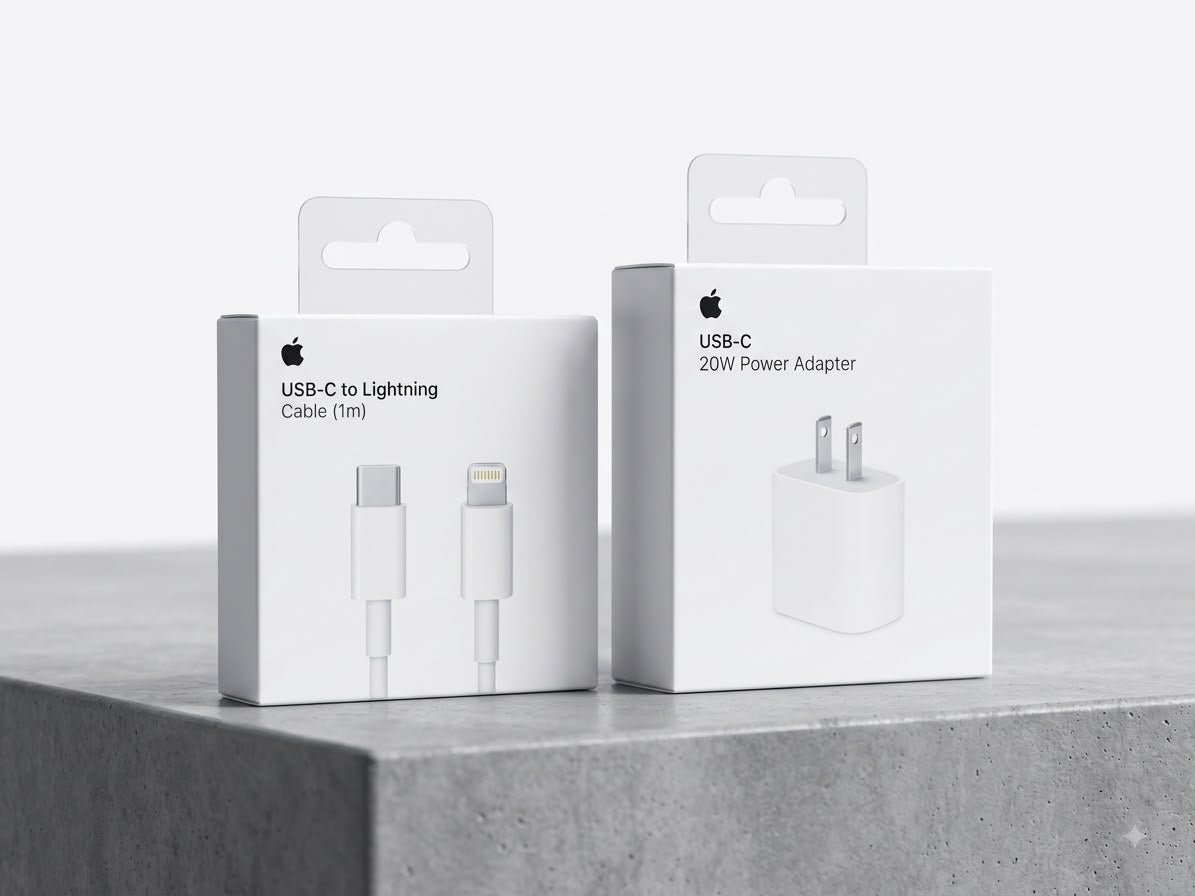 20W USB-C Power Adapter + USB-C to Lightning Cable Bundle