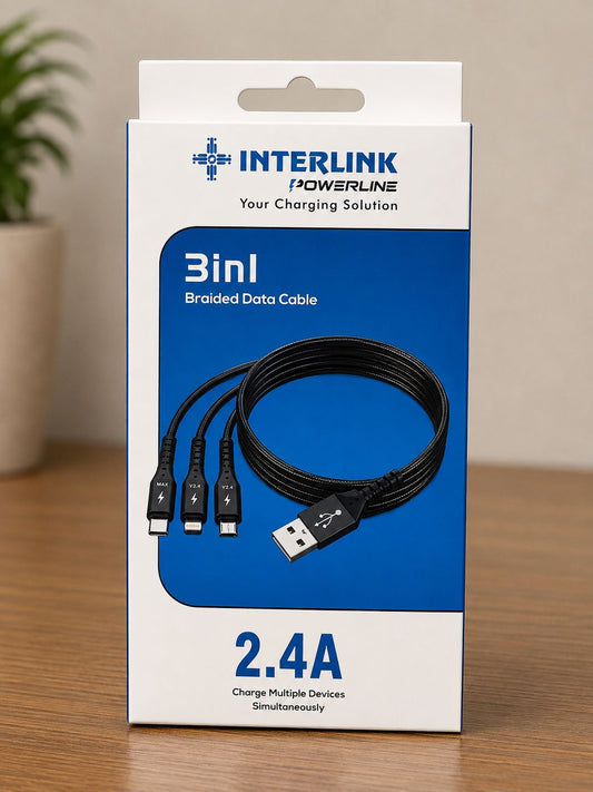 Interlink Powerline 3-in-1 Fast Charging Cable