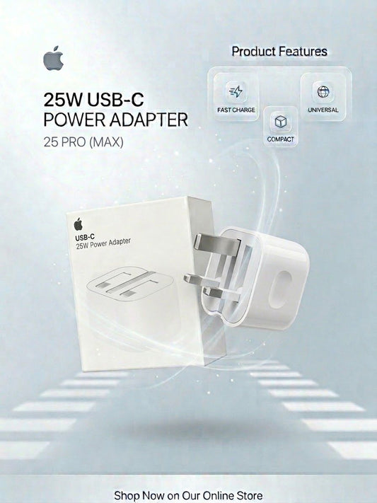 25W iPhone USB-C PD Power Adapter  | Fast Charger