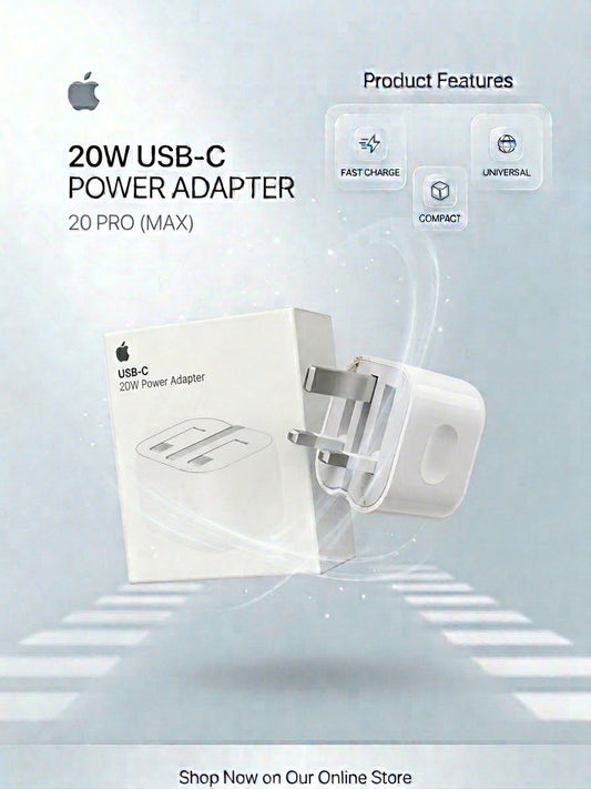 Apple USB-C Power Adapter (20W) | Fast Charging Adapter